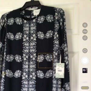 Hyacinth House navy blue and White Floral Dress